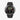 Black digital watch with various metrics on a white background