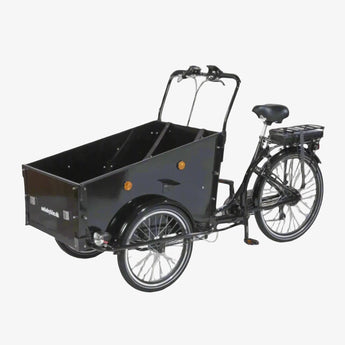Amcargobikes Lowrider 250W Electric Cargo Bike Black North Sports Group