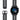 Black smartwatch with a digital display on a white background