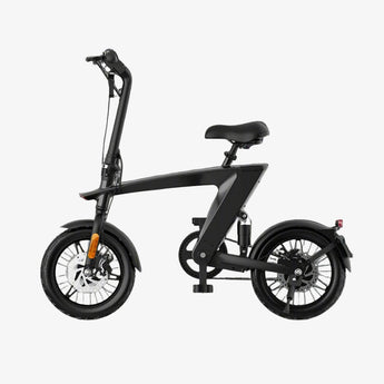 Black electric bike on a white background