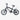 Black bicycle on a white background
