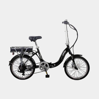 Black electric bike on a white background