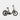 Black electric bike on a white background