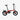 Red folding bike on a white background