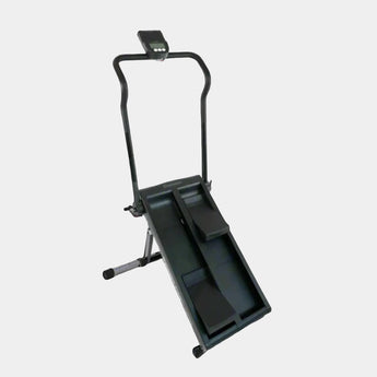 exercise stair climber in a grey studio setting