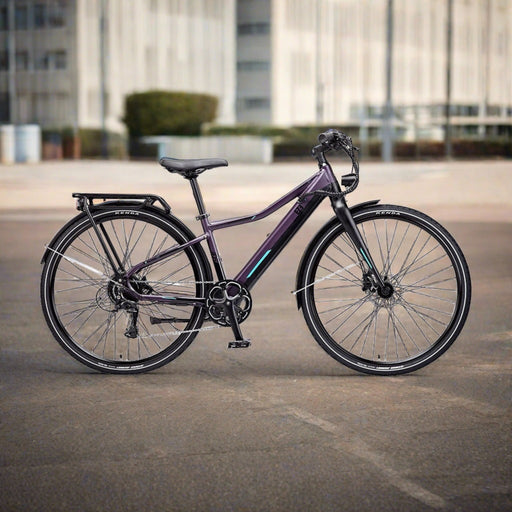 Ezego Commute Int Unisex Electric Bike, Purple - 60km Range - North Sports Group