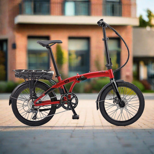 Ezego Fold Special Edition Electric Bike, Metallic Orange - 60km Range - North Sports Group