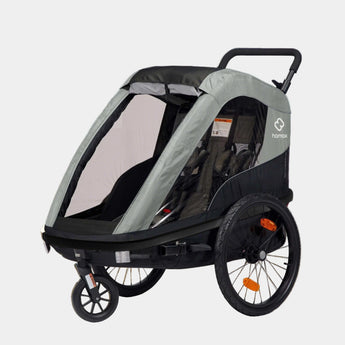 Hamax Avenida Twin Child Bike Trailer, Green - North Sports Group