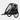 Black and gray bike trailer with a canopy on a gray background