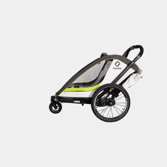 Child stroller with a white background