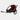 Red and black bicycle child trailer on a white background