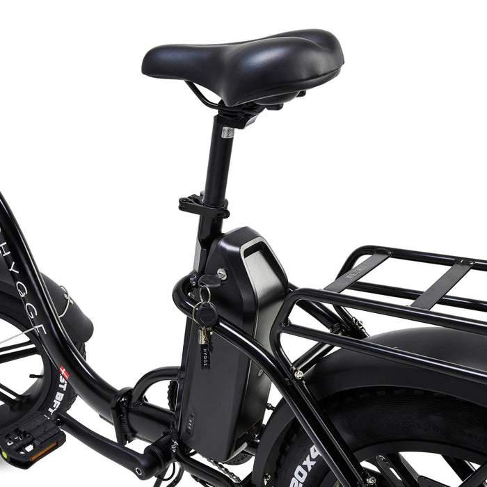 Hygge Vester Step-Through Folding Electric Bike, Onyx Black - North Sports Group