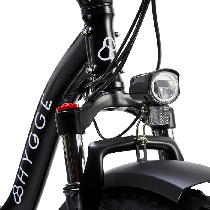 Hygge Vester Step-Through Folding Electric Bike, Onyx Black - North Sports Group