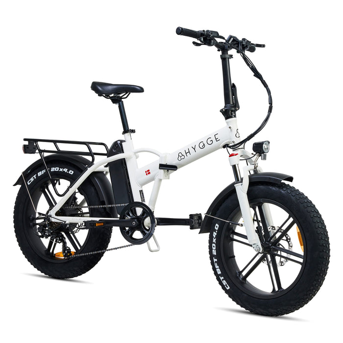 Hygge Vester Electric Folding Bike, Heron White - North Sports Group