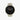 front facing image of the Polar Pacer Pro in gold colour face and strap with a red dial on a light grey background