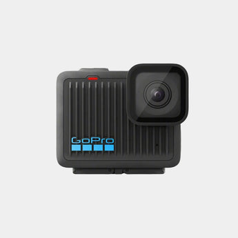 GoPro HERO camera shown from the front with the brand logo visible.