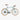 Light blue bicycle with brown wheels on a white background