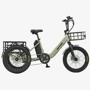 Revom T1 Fat Tyre Electric Mountain Trike green- North Sports Group