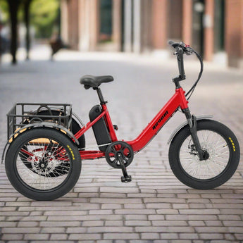 Revom T1 Fat Tyre Electric Mountain Trike red- North Sports Group