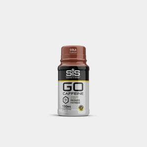 A bottle of S13 GO Caffeine in Cola Flavour, featuring a brown cap and a black and white label with yellow accents, set against a light gray background.