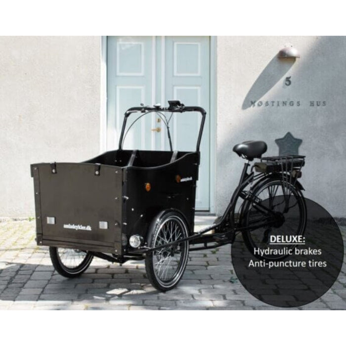Amcargobikes Deluxe Electric Cargo Tricycle Black North Sports Group