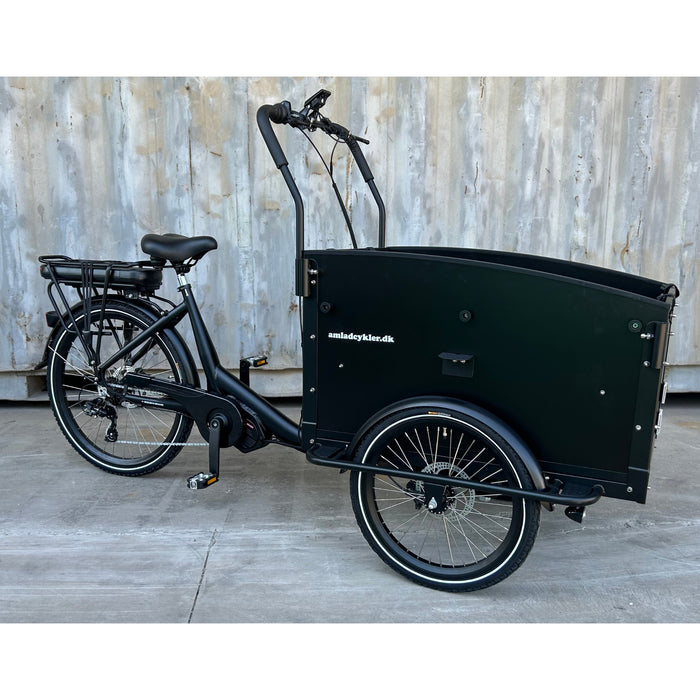 Amcargobikes Ultimate Curve Mid Range Electric Cargo Tricycle Black North Sports Group