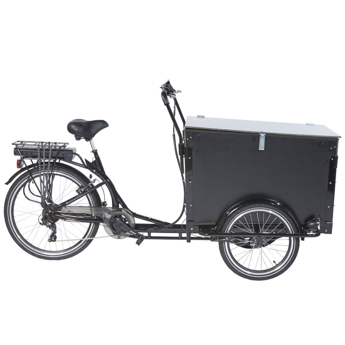 Amcargobikes Work Edition 150kg Load Electric Cargo Bike, Black