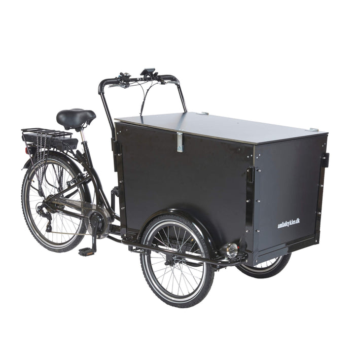 Amcargobikes Work Edition 150kg Load Electric Cargo Bike, Black