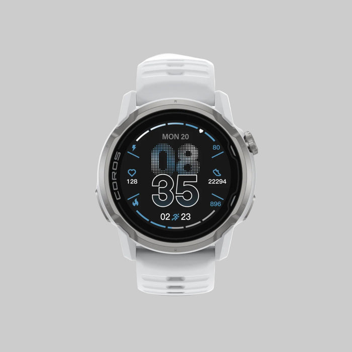Smartwatch with a clear band on a white background
