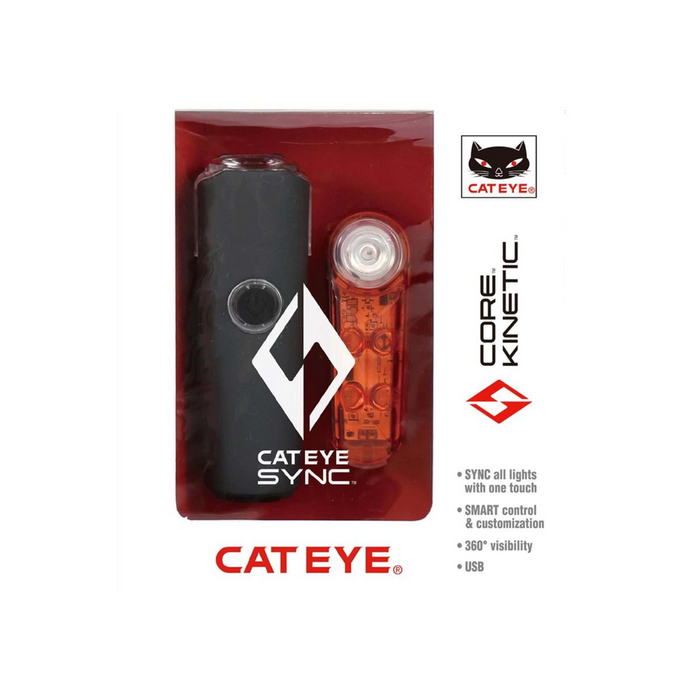 Cateye Sync Core Kinetic Bluetooth Bike Light Set North Sports Group