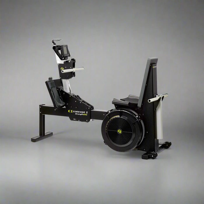 Concept II rowing machine on a white background