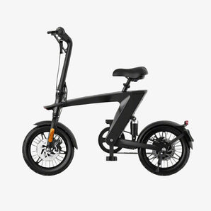 Black electric bike on a white background