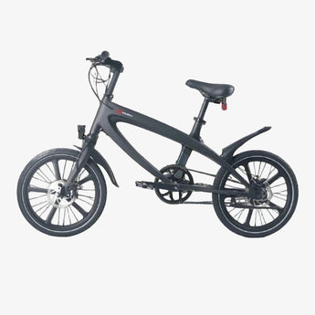 Black bicycle on a white background