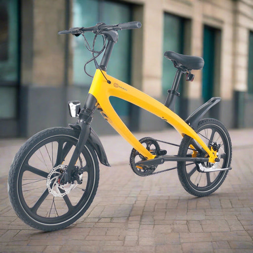 Cruzaa Built-In Speakers & Bluetooth Electric Bike, Yellow North Sports Group