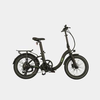 Black electric bike on a white background