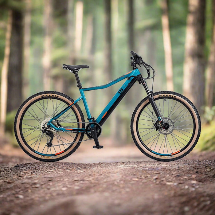 Ezego Trail Destroyer II Electric Mountain Bike, Blue - 64km Range - North Sports Group