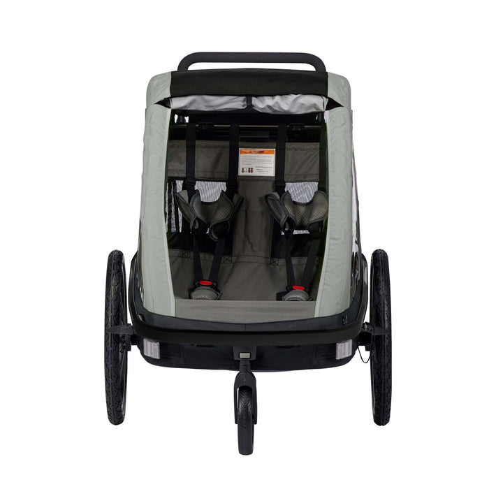 Hamax Avenida Twin Child Bike Trailer, Green