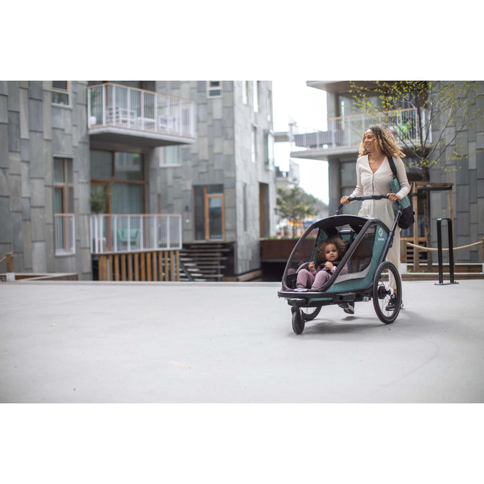 Hamax Cocoon Twin Child Bike Trailer, Grey & Black