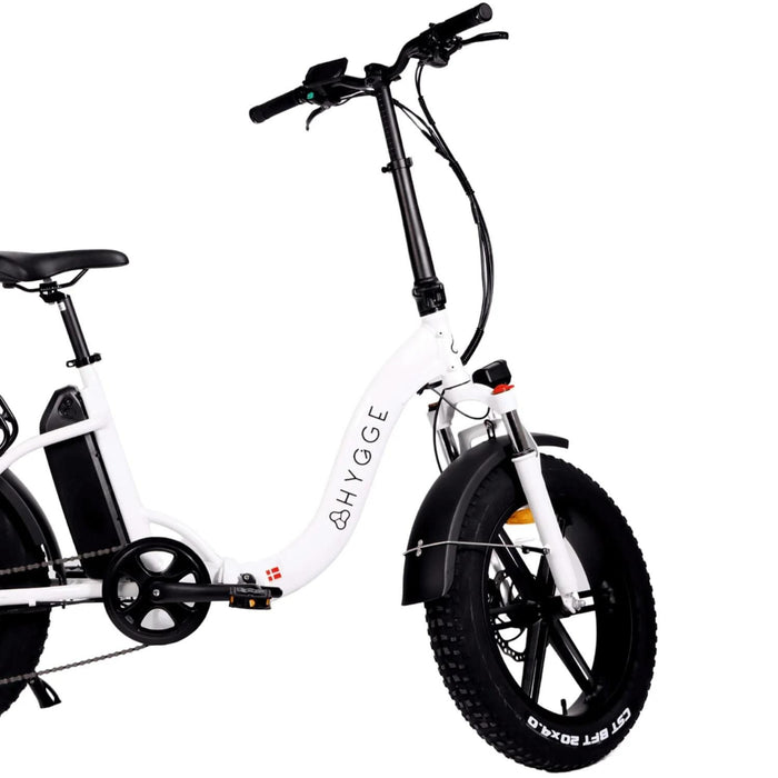 Hygge Vester Step-Through Folding Electric Bike, Heron White - North Sports Group