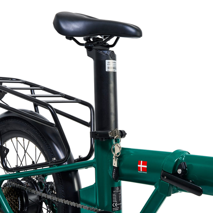 Hygge Virum Folding Electric Bike, British Racing Green - North Sports Group