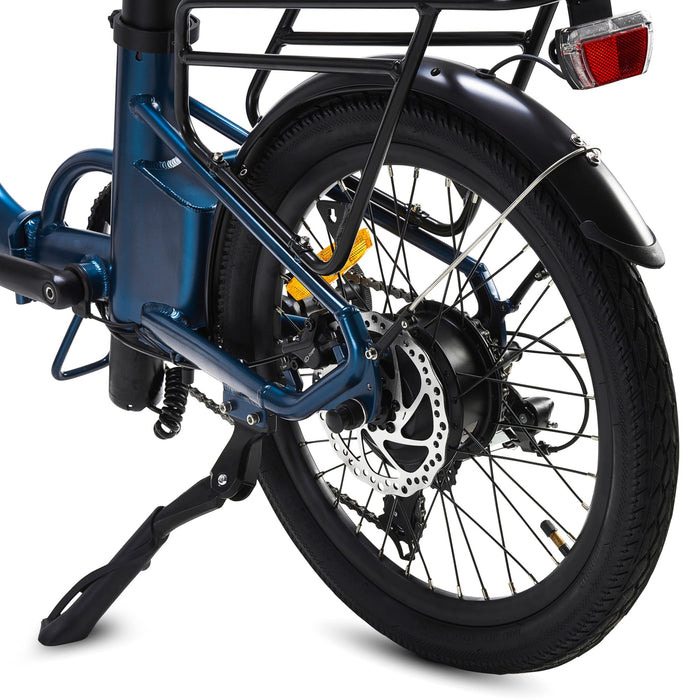 Hygge Virum Step-Through Folding Electric Bike, Navy Blue - North Sports Group