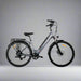 Gray electric bicycle on a white background