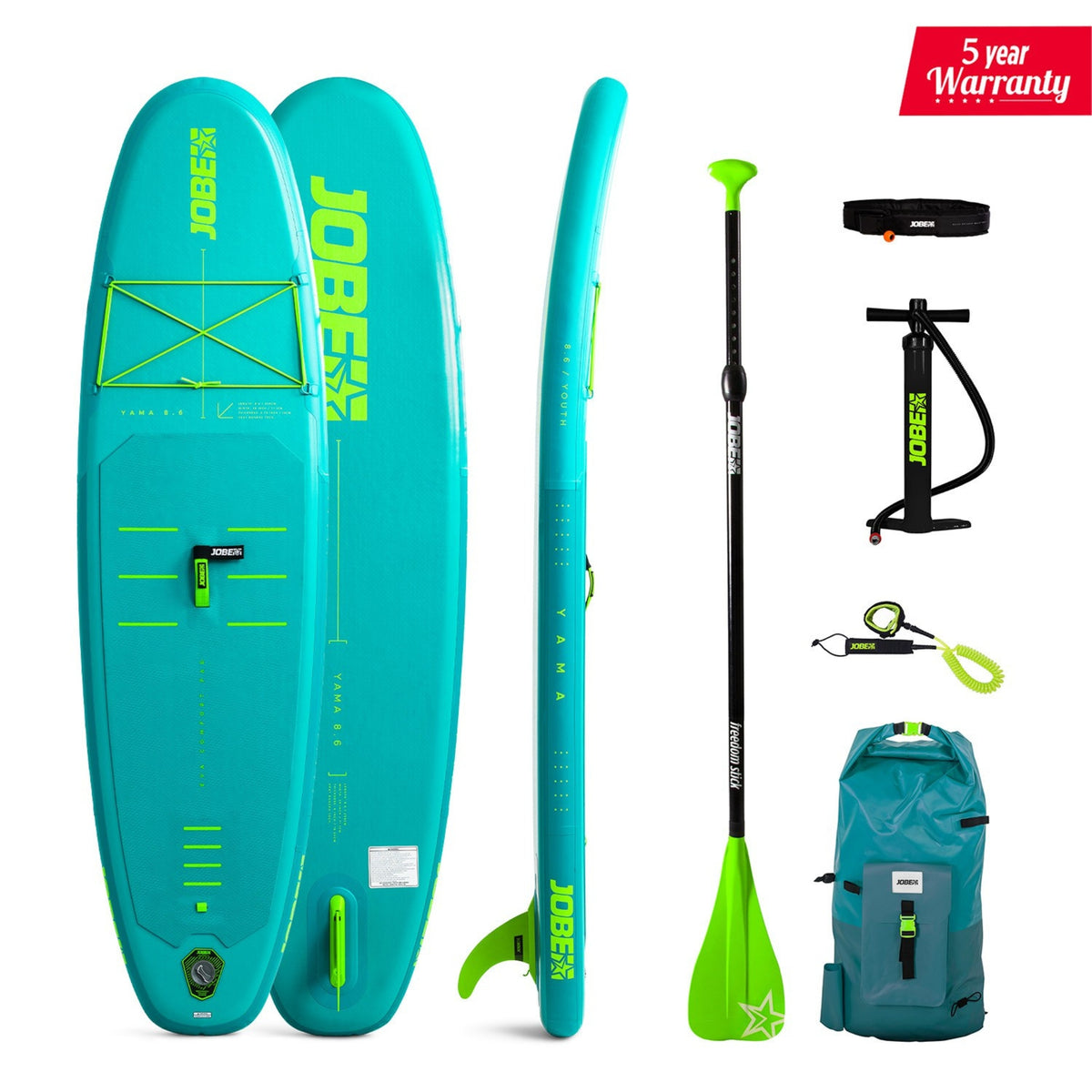 Jobe Yama SUP Board 8.6 Combo | Versatile Stand-Up Paddleboard Package ...