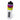 A white plastic sports water bottle with a black cap, featuring a colorful purple, red, orange, yellow, and green band around the upper section. The bottle has black labels with white text reading 'PRECISION FUEL & HYDRATION'.