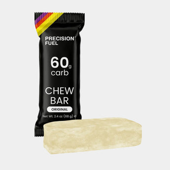 black wrapper on a white background showing the chew bar and the packet.