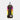 Brown gel container with colorful label and measurement markings on a white background