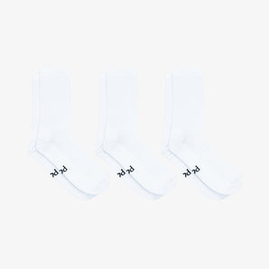POP Cycling 3-Pack Permanent White Socks