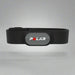 Black and gray heart rate monitor with Polar logo on a light gray background