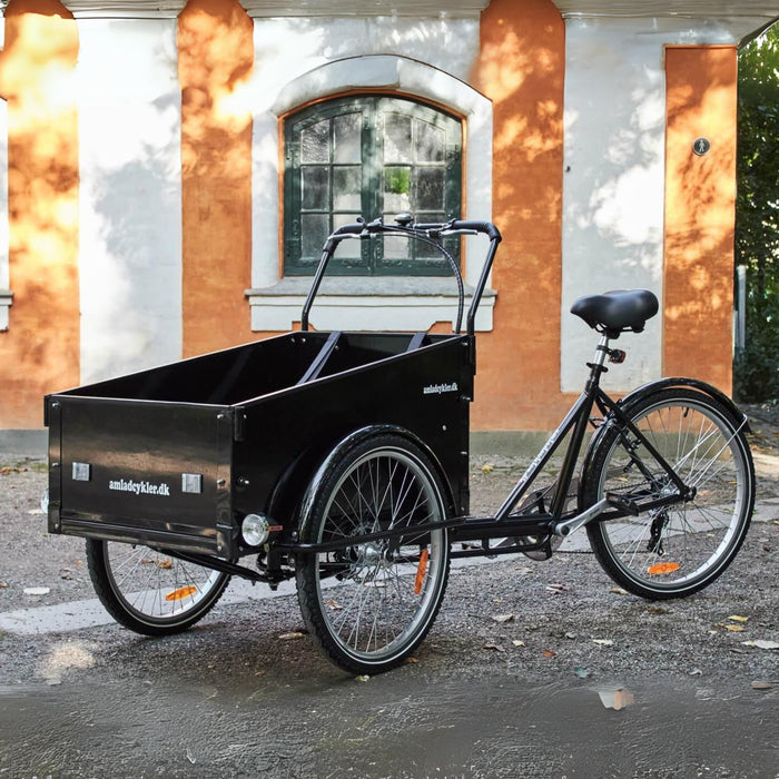 Amcargobikes Classic Cargo Bike, Black