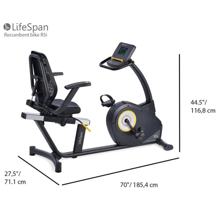 LifeSpan R5i Light Commercial Fitness Recumbent Bike